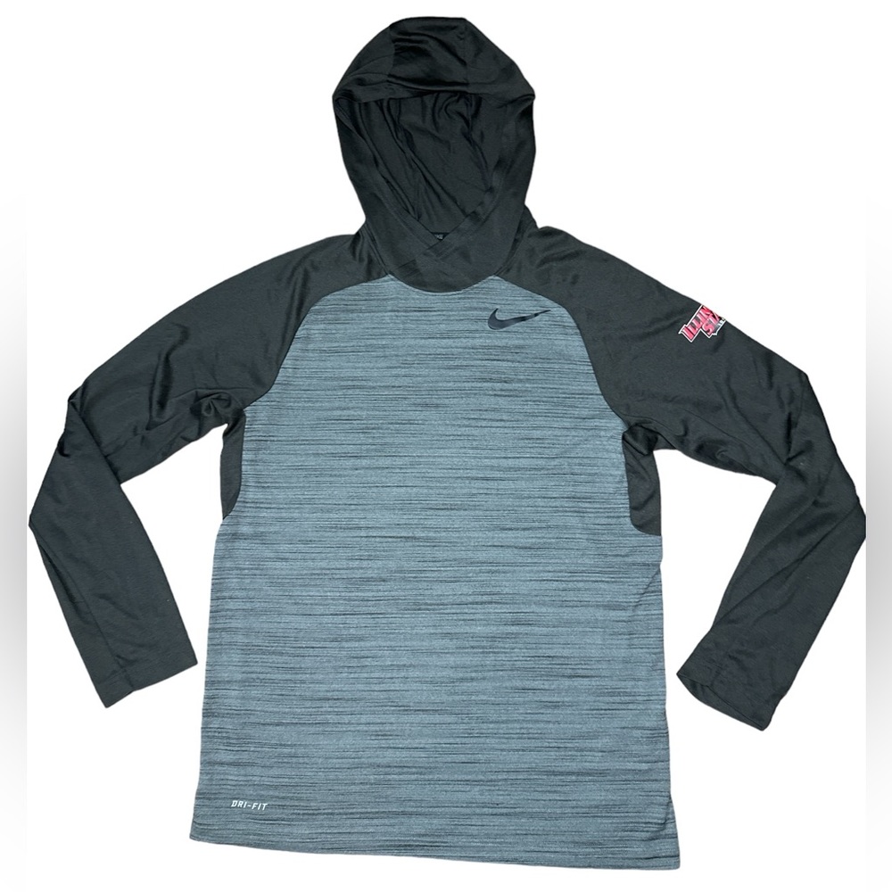 Nike Dri-Fit Men’s Lightweight Pullover Hood Size Medium Gray/Black‎ Activewear